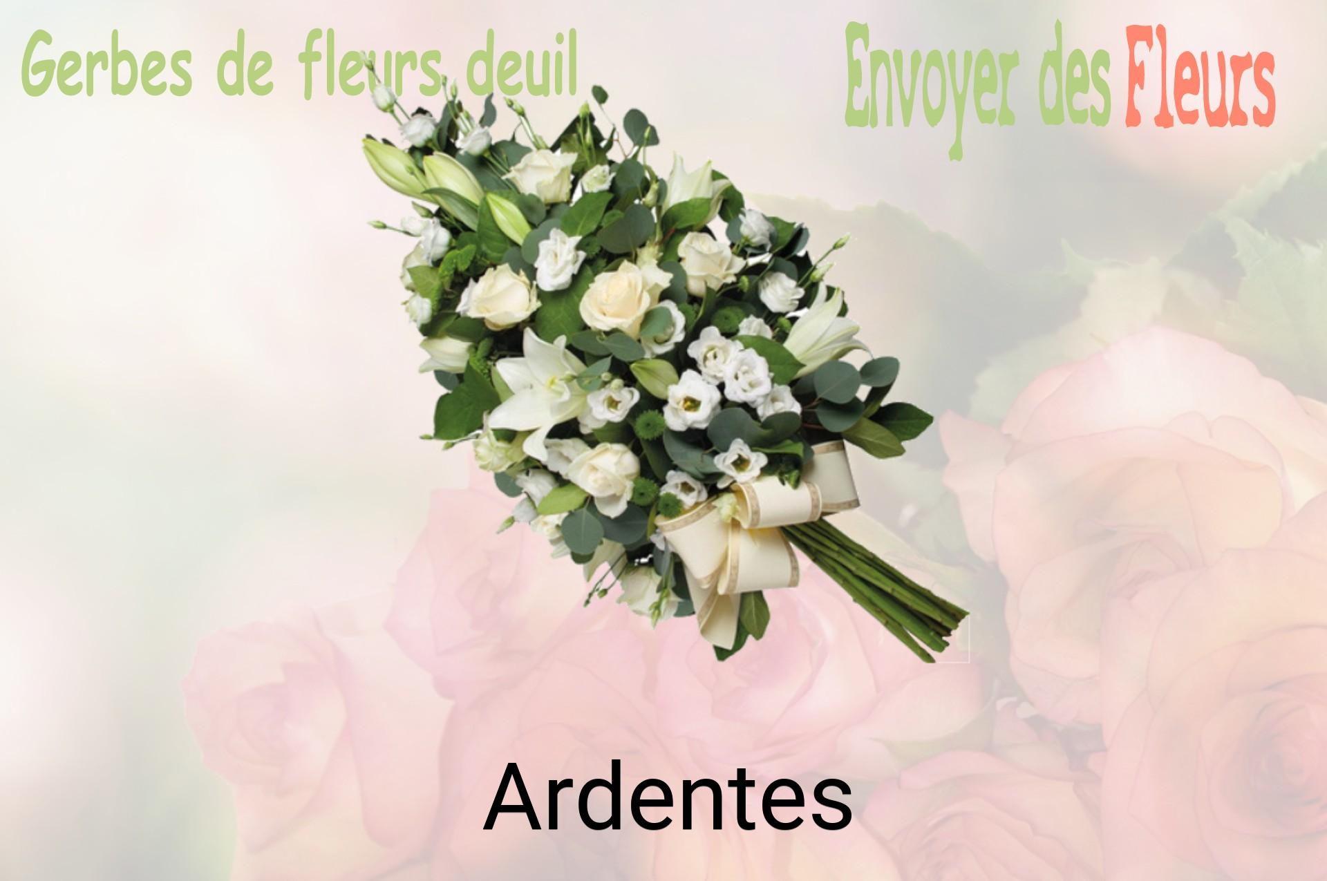 Gerbe de fleurs de deuil livrée à Ardentes